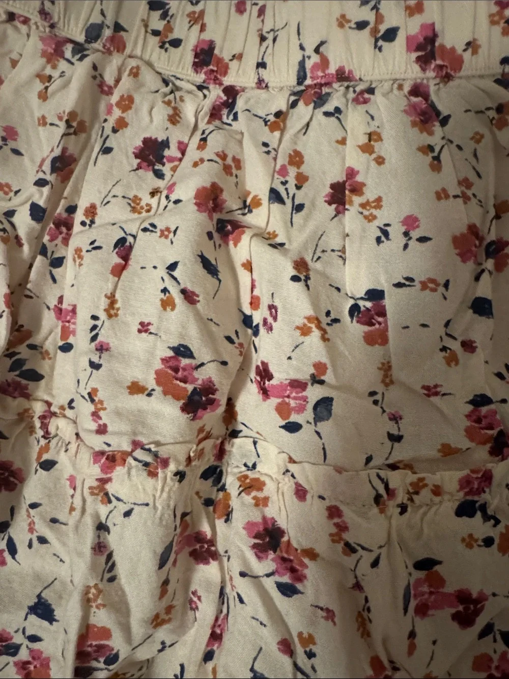 GAP Kids Cream Floral Ruffle Skirt